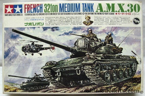 Tamiya Mokei 1/35 AMX 30 French 30 Ton Medium Tank, MT119 plastic model kit